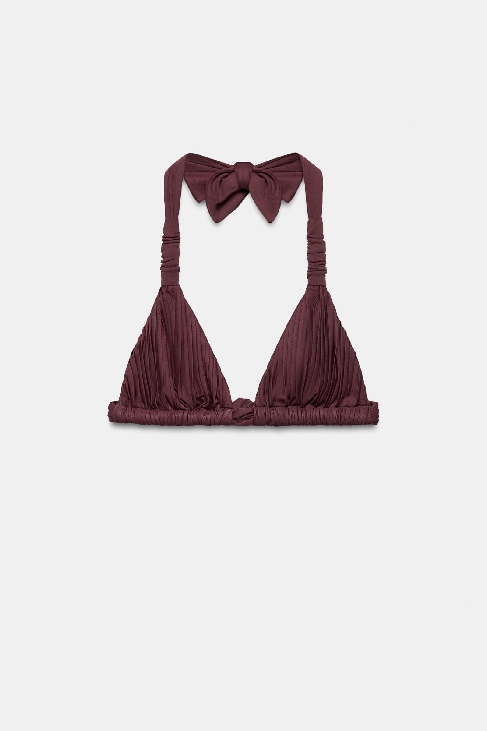 Pleated Triangle Bikini Top - Image 4