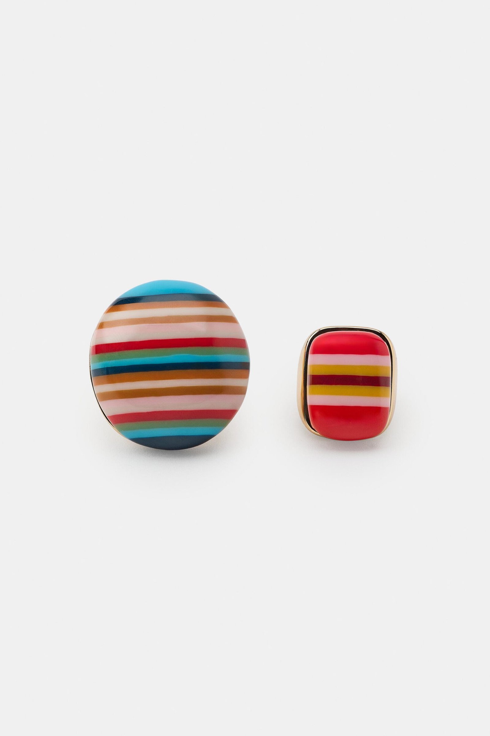 2-Pack Resin Striped Rings - Image 4