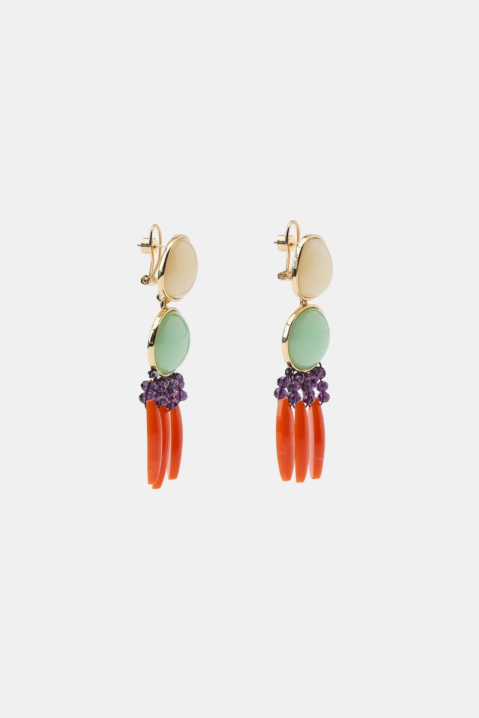 Double Resin Bead Earrings - Image 4